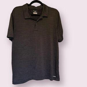 Tek Gear Dark Grey Heathered Polo, Dry Tek